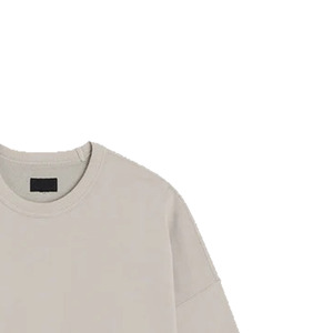 เสื้อสเวตเชิ้ตคอกลมแบบยูนิเซ็กซ์ ทรงโอเวอร์ไซส์ ผ้าเฟรนช์เทอร์รี่ ลายหัวใจ สไตล์มินิมอล สีเบจ แขนยาว สำหรับฤดูใบไม้ร่วง - Product Image 1