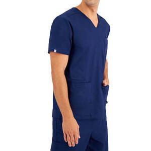 Uniforme Médico Unisex de Lona Azul Marino, Uniforme de Hospital con Cuello en V, Conjunto de Ropa de Trabajo para Médicos y Enfermeras, Profesionales de la Salud 2026 - Product Image 3