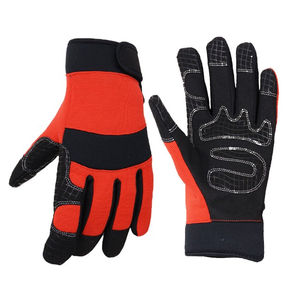 Gants de travail en cuir jaune résistants aux chocs, compatibles avec les écrans tactiles, pour la construction, les champs pétrolifères, les mines, résistants aux vibrations - Product Image 5