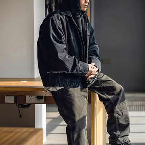 Veste de travail personnalisée en toile de canard robuste effet vieilli, doublée, style ouvrier vintage Detroit, veste de charpentier épaisse pour travaux lourds - Product Image 2