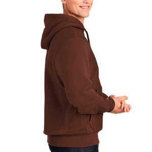 Sweat à capuche en molleton de coton uni, design personnalisé, haute qualité, avec poche kangourou - Product Image 4