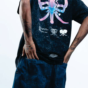 OEM 2023 Verano Hip Hop Hombres Camisetas Casual Diseño sólido con logotipo frontal Moda Marca Camiseta - Product Image 6