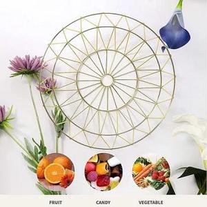 Vente chaude panier en métal personnalisé Style moderne fer maille fil laiton placage à la main panier de fruits cuisine stockage usage domestique - Product Image 6