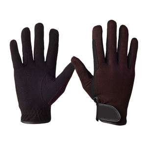 ถุงมือขี่ม้าทำจากหนังที่มีฟังก์ชั่นกันลื่นด้านในใส่สบายและปิดข้อมือได้ - Product Image 1