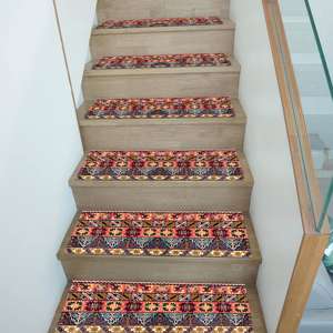 Alfombra Estampada con Diseño de Kilim Turco: Hecha a Mano, Antideslizante, Lavable, Alfombra para Pasos - Product Image 4