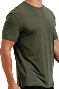 Camisetas informales transpirables para hombres y mujeres de punto de algodón suave con bolsillo práctico cómodo y diseño de timbre - Product Image 4