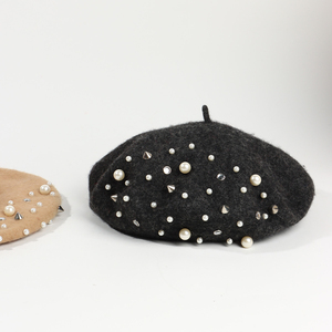 Vente en gros de béret en cachemire avec motif brodé avec logo personnalisé Bérets Boina champignon personnalisé hiver adulte usage quotidien extérieur - Product Image 3