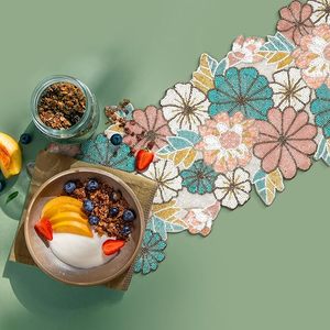 พรมปูรองจานผ้าปูรองจานผ้าปูรองจานผ้าปูรองจานแฟนซีตกแต่งงานคริสต์มาสทำมือสำหรับงานแต่งงาน - Product Image 6