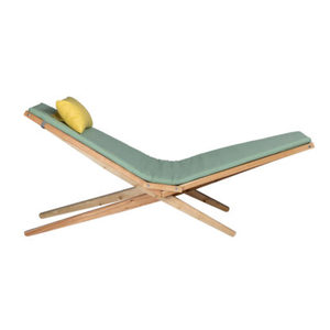 Weltevree เก้าอี้ไม้สักแข็งพร้อมเบาะธรรมชาติสำหรับใช้กลางแจ้งในลานภายในโรงแรมวิลล่า - Product Image 2