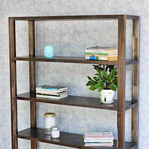 Estantería de Madera de Acacia de 6 Niveles KS68235 100x28x160cm, Perchero Elegante y Duradero para Mujer - Product Image 5