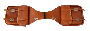 Bolsas de sillín de salto ecuestre de cuero genuino de alta calidad, ropa de equitación occidental mecanizada a mano para caballos - Product Image 3