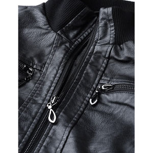 In Black Solid Color Customization Make Premium Quality Product Women Outer Wear Leather Jackets - Product Image 6