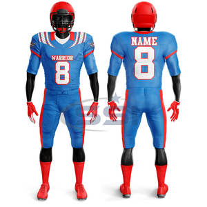 Uniformes de Fútbol Americano Personalizados al por Mayor para Adultos, Conjunto de Jersey con Serigrafía, Transpirable, 100% Poliéster - Product Image 1