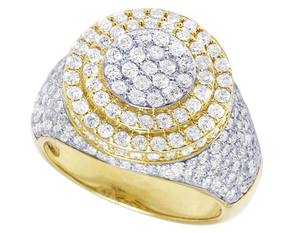 9,00 quilates Ice Out oro amarillo VVS Moissanite corte redondo diamante estilo Hip Hop anillo de compromiso hombres 925 plata esterlina - Product Image 1