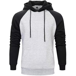 Wholesale Men's High Quality Oversized Winter Heavyweight <b>Raglan</b> Color Block Pullover Long Sleeve Cotton Fleece Baseball Hoodies - Product Image 5