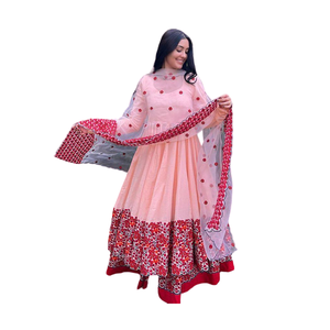 ชุดสلوارกามาร่าแบบพันจาบ ดีไซน์คอเสื้อสวยงาม เซ็กซี่ สำหรับผู้หญิง  ชุดอินเดีย ปากีสถาน สำหรับผู้ใหญ่ ขายส่ง ชุดผู้หญิงเย็บสำเร็จ - Product Image 1