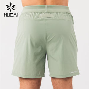 Pantalones cortos de gimnasio para hombre de poliéster 100%, pantalones cortos de entrenamiento de cintura media con logotipo personalizado, atuendo deportivo informal para correr - Product Image 1