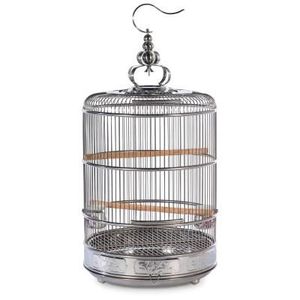 Cage à oiseaux en fer suspendu en métal de haute qualité couleur grise Cage à oiseaux de taille personnalisée pour le jardin - Product Image 2