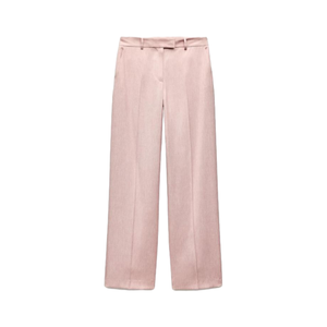 Pantalon rose poudré pour femme de qualité supérieure pour une déclaration de mode haut de gamme disponible à un prix abordable - Product Image 1