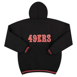 Chaqueta cortavientos de calidad Premium 49ers, impermeable, de nailon, con soporte de logotipos bordados, apliques no tejidos de invierno personalizados - Product Image 6