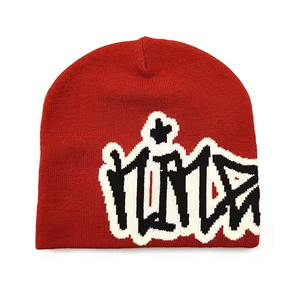 Gorro sin Visera de Diseño Jacquard Personalizado de Primera Calidad, 100% Acrílico, Estilo Y2K, Transpirable, Impermeable, Unisex, Ajustable, para Playa - Product Image 1