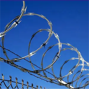 2024的工厂价格金属便宜的剃刀铁丝网机场和监狱隔离保护围栏