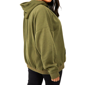 Jersey de manga larga Slim fit Mujer moda Sudadera con capucha Algodón de alta calidad Logotipo personalizado Streetwear Sudadera con capucha informal - Product Image 2