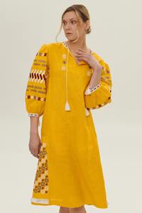 Vestido Maxi largo de diseño personalizado para mujer 100% algodón tejido cintura natural bordado de fabricación - Product Image 3