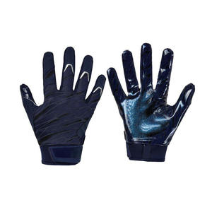 Gants de football américain pour jeunes Poignet réglable Construction en cuir léger respirant pour les compétitions juniors - Product Image 1