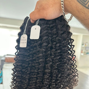 Extensions de cheveux humains Gaurash de qualité supérieure, vierges, Remy, d'Inde, provenant de jeunes donneurs, cuticules intactes, double épaisseur, bouclés crépus, raides, lâches - Product Image 1
