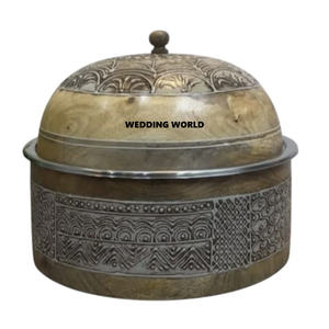 Cazuelas de Metal de calidad superior de forma redonda, vajilla clásica hecha a mano, mesa elegante, nuevo calentador de alimentos de Metal al por mayor - Product Image 3