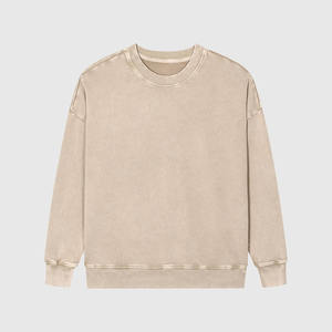 Drop Shoulder 2025 NEW Stone Wash Sweater 360GSM Terry Inside Acid Washed <b>Black</b> <b>Sweatshirt</b> Oversized Hoodie for Men - Product Image 2