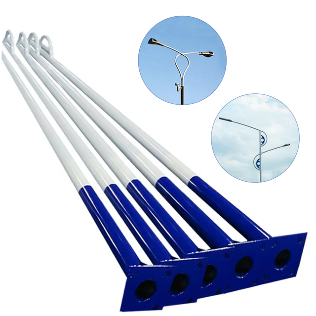 Hepu 4m 5m 6m 7m 8m 9m Steel Pole Hot Galvanized and Painted Outdoor Light Pole