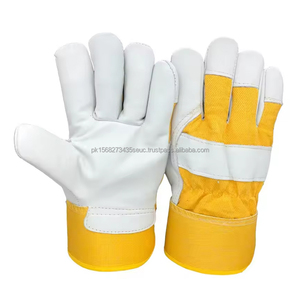 High Quality Grade Leather Working Gloves From Pakistan Double Palm Disposable Safety Gloves for Outdoor Usage - Product Image 2