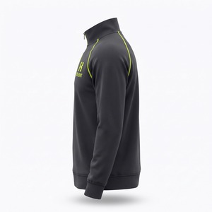 Haut d'entraînement de basketball personnalisé pour homme, pull d'équipe à fermeture éclair quart de tour en polaire, 100 % polyester, vente en gros OEM - Product Image 3