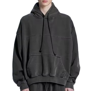Sweat à capuche pour homme de haute qualité, 100% coton molletonné/éponge française, nouvelle mode d'hiver, impression 3D en relief sur le devant, logo personnalisé, séchage rapide - Product Image 2