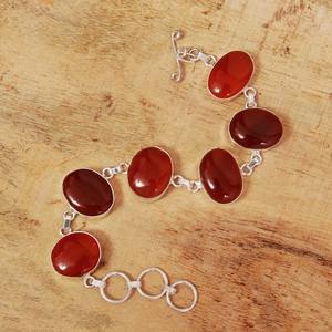 Beautiful Solid 925 Sterling Silver Carnelian Gemstone Handmade Fine Silver <b>Bracelet</b> Jewelry 925 Sterling Silver Jewelry - Product Image 2