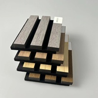 Vente chaude Fashion Style Losange Bois 8mm Mdf Panneau Panneau à lamelles acoustiques pour salle de réception