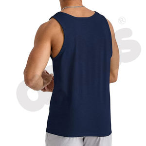 Camisetas sin mangas para hombre, chaleco sólido de algodón 100%, camisetas sin mangas transpirables para hombre, camiseta interior cómoda para correr informal ajustada para gimnasio para hombre - Product Image 6