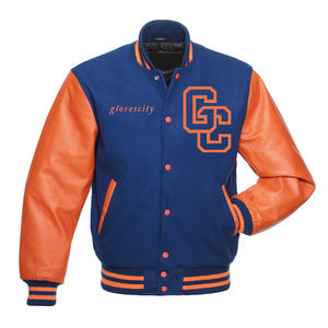 Vente en Gros de GANTS Ville Logo Personnalisé Haute Qualité Vintage Letterman Streetwear Grande Taille Broderie Baseball Varsity Veste pour Hommes - Product Image 1