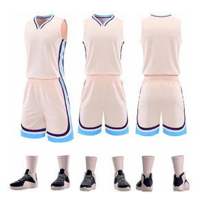 Uniforme de Baloncesto Sublimado Personalizado, Camiseta sin Mangas Blanca de Tres Cuartos, Pantalones Cortos, Transpirable, de Poliéster, Unisex, para Verano - Product Image 3