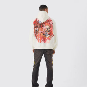 Sudadera con capucha con patrón lavado ácido Retro para hombre de marca personalizada Nueva tendencia Estampado en polar Temporada de invierno Talla 3XL sin cordón - Product Image 6