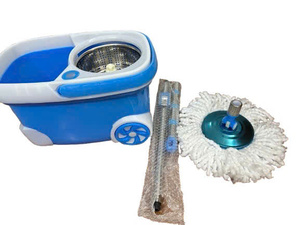 Vadrouille à essorage automatique magique à long manche télescopique d'usine Spin 360 Mob vadrouille de nettoyage de sol avec seau - Product Image 5