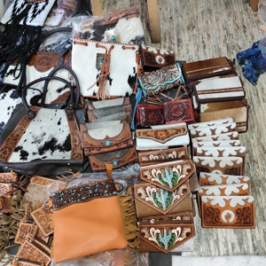 New Trending Autumn Tooled Genuine Leather Handbag Pure Western Fashion <b>Men's</b> Zipper Closure Eco-Friendly Customizable Cowhide - Product Image 1