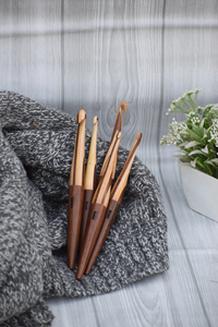 Handmade Rosewood <b>Crochet</b> <b>Hook</b> Set Handmade Multiwood Yarn Tools For Knitting And Crocheting - Product Image 3