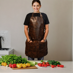 ผ้ากันเปื้อนหนังแขนกุดสีดำทนทานสำหรับตั้งแคมป์กลางแจ้งงานไม้ย่างงานทำมือ2025งานออกแบบได้ตามต้องการ - Product Image 2