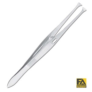 Instrumento quirúrgico Manual de acero inoxidable Graefe, mordazas estándar, pinzas anchas de 4,5mm con herramienta de fijación de dientes finos - Product Image 1