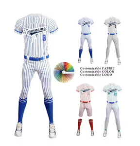 Ensemble de vêtements de sport unis maillot de baseball respirant et à séchage rapide en polyester pour hommes avec logo imprimé par sublimation - Product Image 3