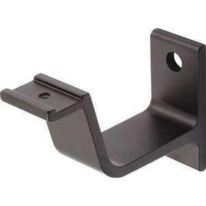 Aluminum Handrail <b>Bracket</b> <b>Black</b> Plastic-Coated Straight Support HERMETA - Product Image 1