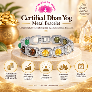 Bracelet Dhan Yog en métal pour la richesse, la prospérité, l'attraction des finances, le succès et l'énergie positive, réglable - Product Image 1